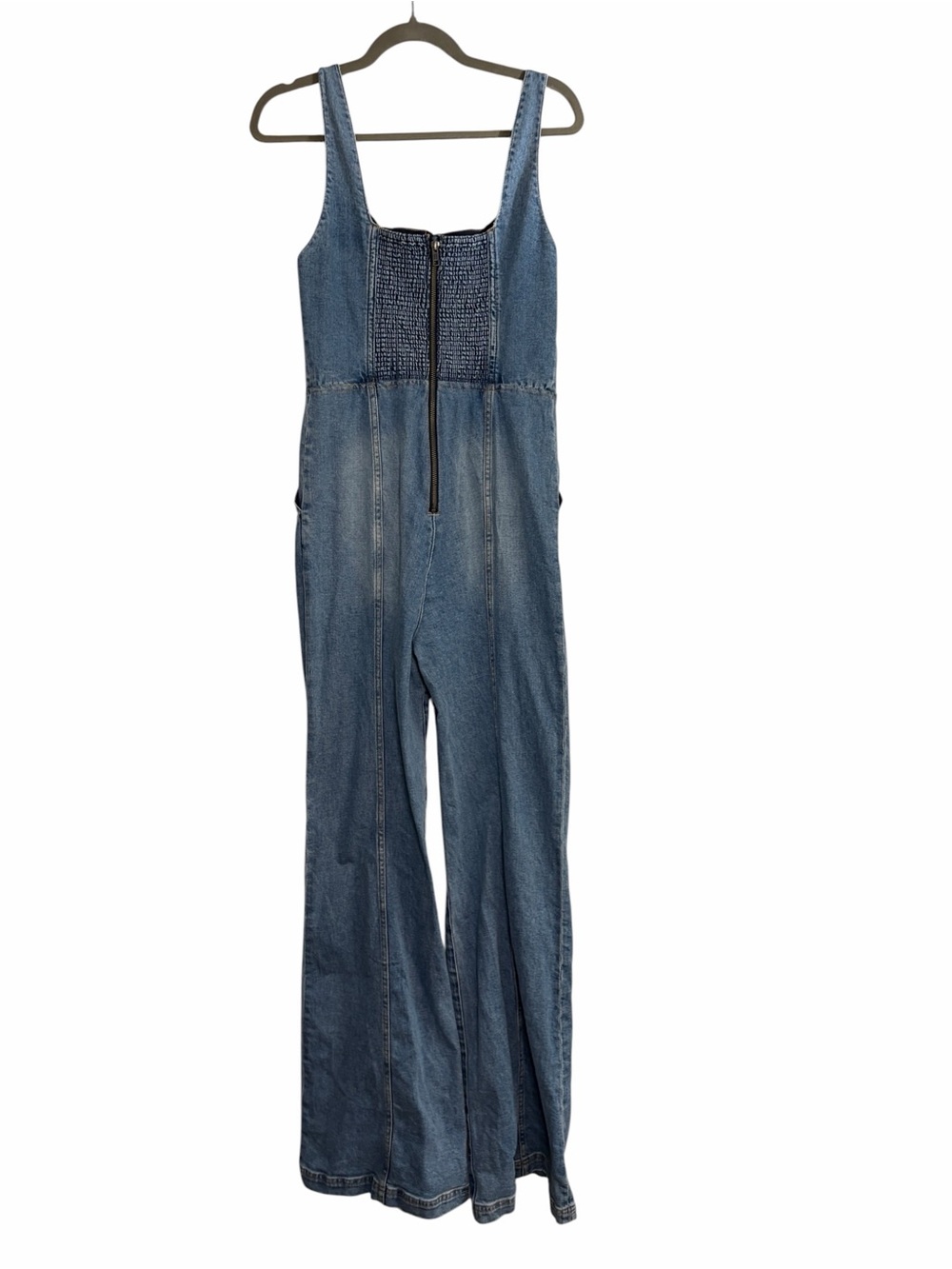Alice + Olivia Chels Denim Corset Sleveless Jumpsuit Jeans - Light Blue - Picture 4 of 11